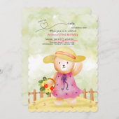 Invitation d'anniversaire de Little Cutie (Devant / Derrière)