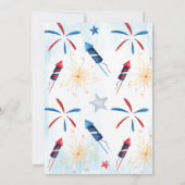 Invitation d'anniversaire de Little Firecracker (Dos)