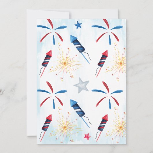 Invitation d'anniversaire de Little Firecracker (Dos)