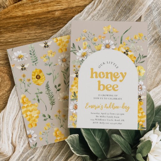 Invitation d'anniversaire de Little Honeybee