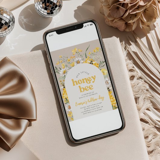 Invitation d'anniversaire de Little Honeybee