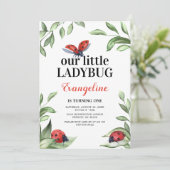 Invitation d'anniversaire de Little Ladybug (Debout devant)