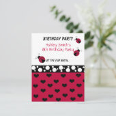 Invitation d'anniversaire de Little Ladybug (Debout devant)