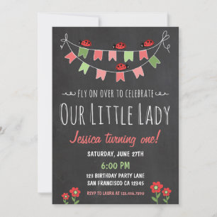 Invitation d'anniversaire de Little Ladybug