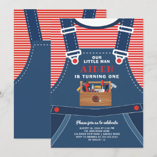 Invitation d'anniversaire de Little Man Boys