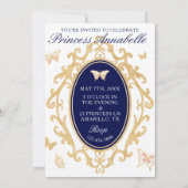 Invitation d'anniversaire de Little Princess Navy  (Dos)