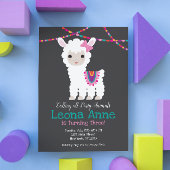 Invitation d'anniversaire de Llama Alpaca