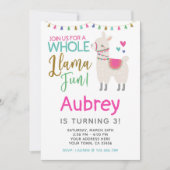 Invitation d'anniversaire de Llama - Customisez-la (Devant)
