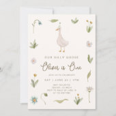 Invitation d'anniversaire de l'oie idiote (Devant)