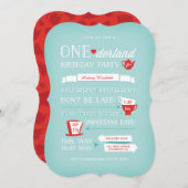 Invitation d'anniversaire de l'Onederland (Devant / Derrière)