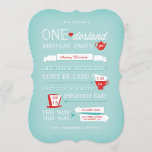 Invitation d'anniversaire de l'Onederland