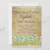 Invitation d'anniversaire de l'or rustique toscan (Devant)
