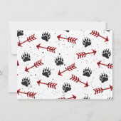 Invitation d'anniversaire de l'ours de Boho de la (Dos)