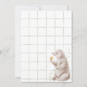 Invitation d'anniversaire de l'ours doux (Dos)