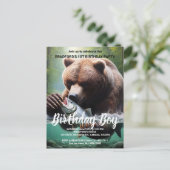 Invitation d'anniversaire de l'ours majestueux (Debout devant)