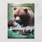 Invitation d'anniversaire de l'ours majestueux (Devant)