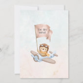Invitation d'anniversaire de l'ours pilote Teddy (Dos)