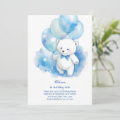 Invitation d'anniversaire de l'ours polaire (Debout devant)
