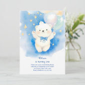 Invitation d'anniversaire de l'ours polaire (Debout devant)