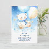 Invitation d'anniversaire de l'ours polaire (Debout devant)