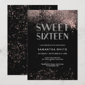 Invitation d'anniversaire de l'Sweet sixteen de pa (Devant / Derrière)