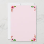 Invitation d'anniversaire de Luau, Flamant rose In (Dos)