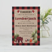 Invitation d'anniversaire de Lumberjack (Debout devant)