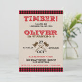 Invitation d'anniversaire de Lumberjack (Debout devant)