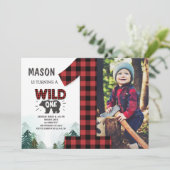 Invitation d'anniversaire de Lumberjack Woodland (Debout devant)