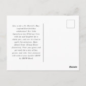 Invitation d'anniversaire de lutin pour la Saint-P (Dos)