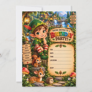 Invitation d'anniversaire de lutin | Tout âge