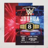 Invitation d'anniversaire de lutte WWE (Devant / Derrière)