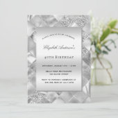 Invitation d'anniversaire de luxe moderne et éléga (Debout devant)