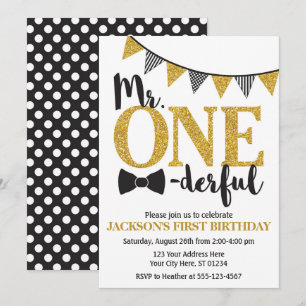 Invitation d'anniversaire de M. ONEderful