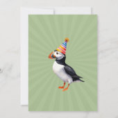 Invitation d'anniversaire de macareux (Dos)