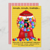 Invitation d'anniversaire de machine de Gumball (Devant / Derrière)