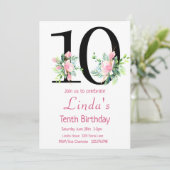 Invitation d'anniversaire de Magnolia, 10e anniver (Debout devant)