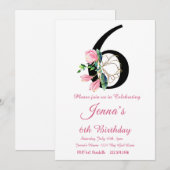 Invitation d'anniversaire de Magnolia, 6e annivers (Devant / Derrière)