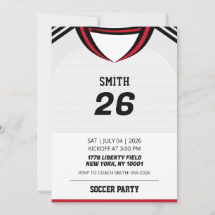 Invitation d'anniversaire de maillot de football p