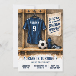 Invitation d'anniversaire de maillot de football p