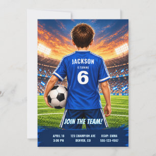 Invitation d'anniversaire de maillot de football p
