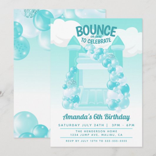 Invitation d'anniversaire de Maison à Ressort (Devant / Derrière)