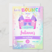 Invitation d'anniversaire de maison de rebond arc- (Devant)