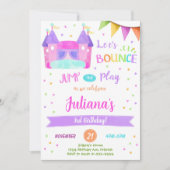 Invitation d'anniversaire de maison de rebond colo (Devant)