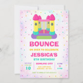 Invitation d'anniversaire de maison gonflable (Devant)