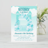 Invitation d'anniversaire de maison gonflable (Debout devant)