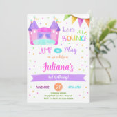 Invitation d'anniversaire de maison gonflable colo (Debout devant)