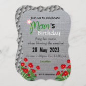 Invitation d'anniversaire de maman (Devant / Derrière)