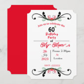 Invitation d'anniversaire de maman (Devant / Derrière)