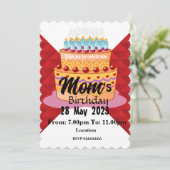 Invitation d'anniversaire de maman (Debout devant)